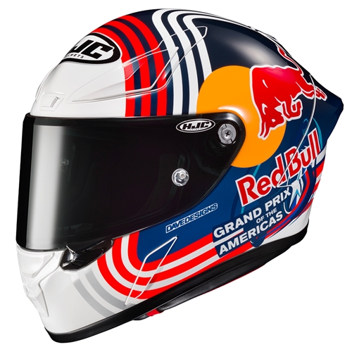 HJC RPHA-1 Red Bull Austin GP, Integraalhelm, Wit Blauw Rood